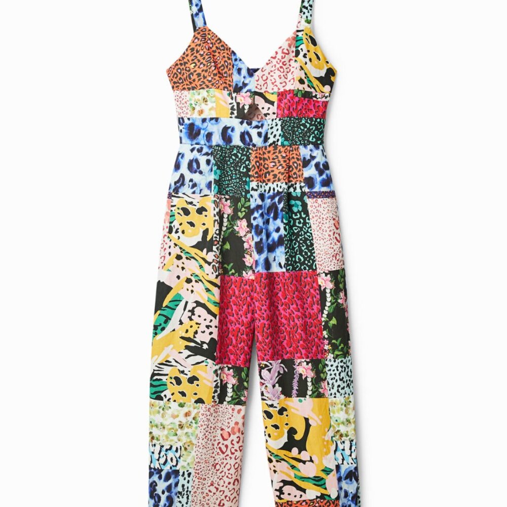 Desigual Printed Patchwork Jumpsuit - Large - NWT… - image 10